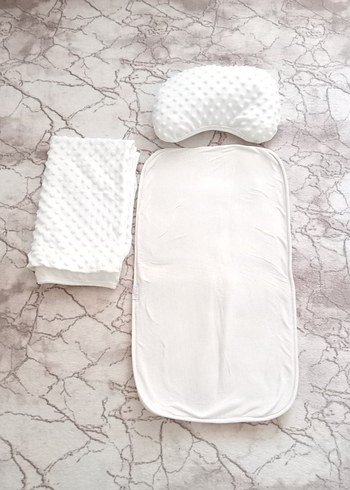 Nohut Desenli Bebek Battaniyesi, Yastık ve Minder Seti - Görsel 12