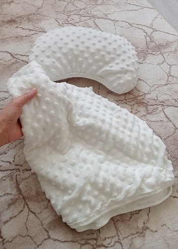 Nohut Desenli Bebek Battaniyesi, Yastık ve Minder Seti - Görsel 6