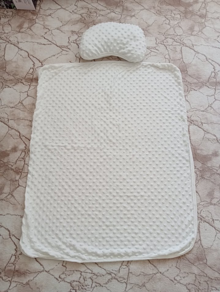 Nohut Desenli Bebek Battaniyesi, Yastık ve Minder Seti - Görsel 2