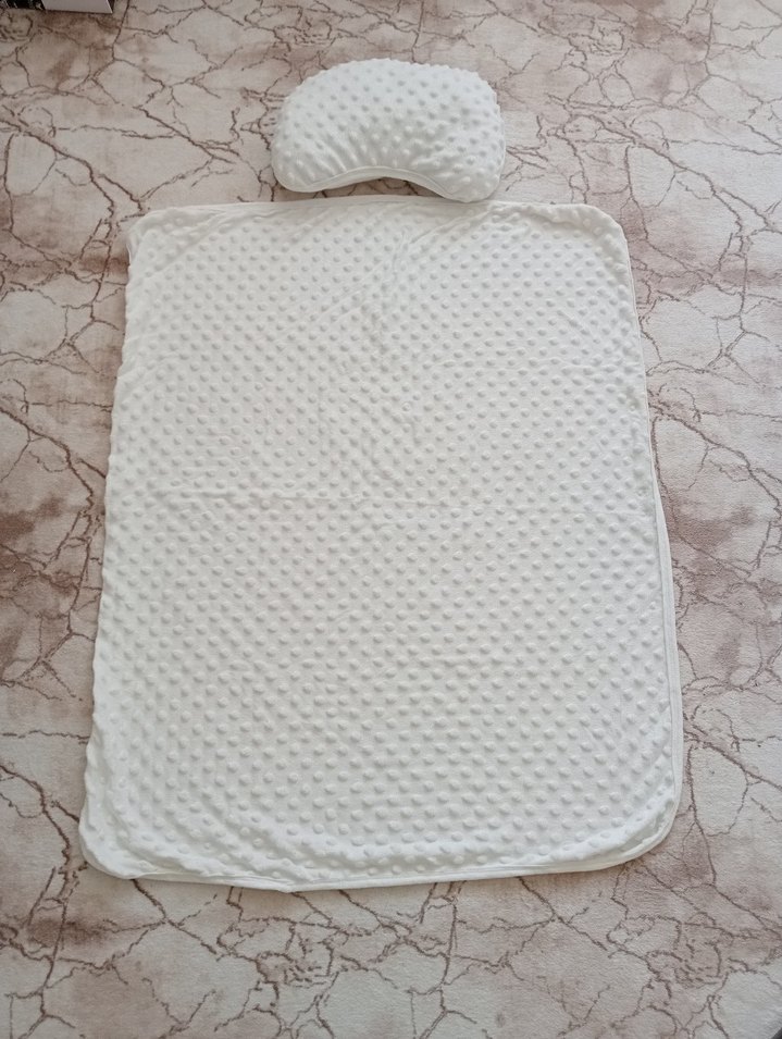 Nohut Desenli Bebek Battaniyesi, Yastık ve Minder Seti - Görsel 3