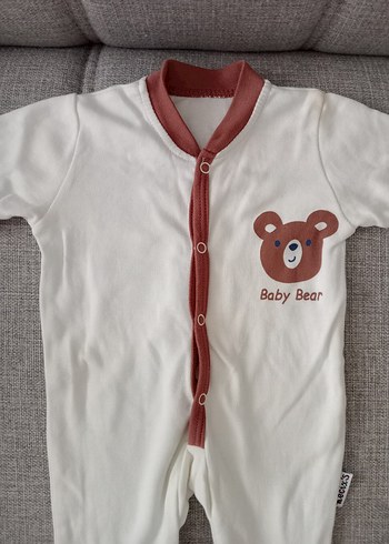 Uzun Kollu Beyaz Bebek Tulum - Görsel 3