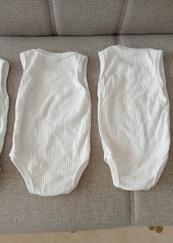 Bebek Kolsuz Beyaz Çıtçıtlı Body - Görsel 10