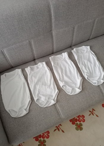 Bebek Kolsuz Beyaz Çıtçıtlı Body - Görsel 5