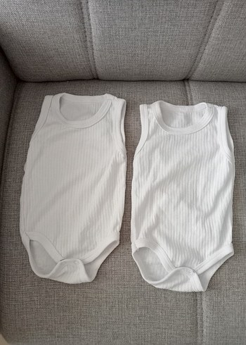 Bebek Kolsuz Beyaz Çıtçıtlı Body - Görsel 4