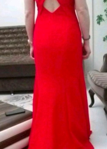 Kırmızı Abiye Elbise - Görsel 2