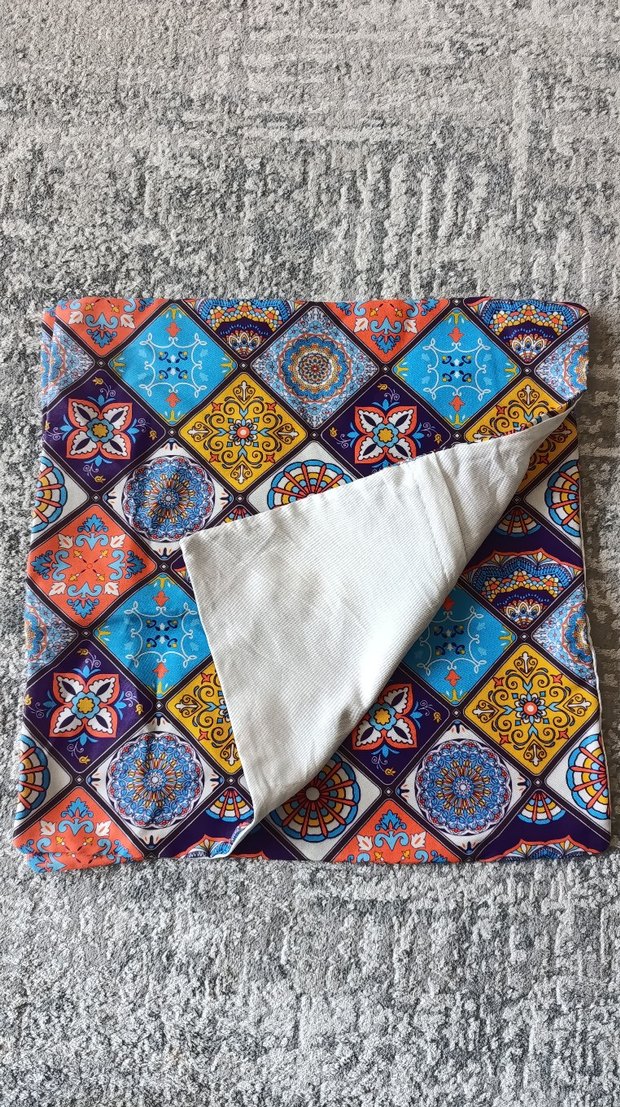 Renkli Bohem Etnik Tarzı Soyut Desenli Kırlent - Görsel 3