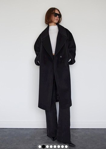 Siyah Oversize Kışlık Kaban