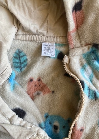 Gri Baskılı Bebek Polar Tulum - Görsel 3