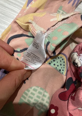 Kapüşonlu Pembe Baskılı Kız Pijaması - Görsel 3