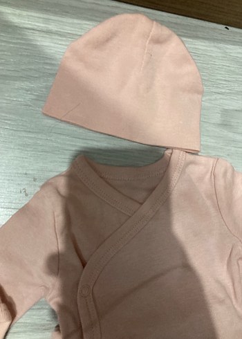 Pembe Bebek Uzun Kollu 2'li Takım ve Şapka - Görsel 5