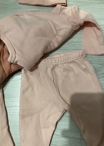 Pembe Bebek Uzun Kollu 2'li Takım ve Şapka - Görsel 4