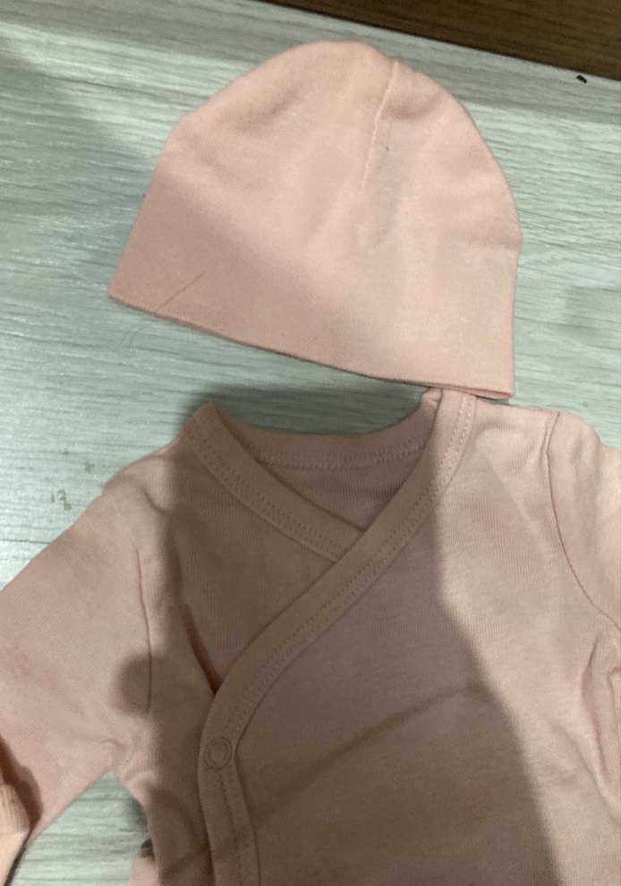 Pembe Bebek Uzun Kollu 2'li Takım ve Şapka - Görsel 5