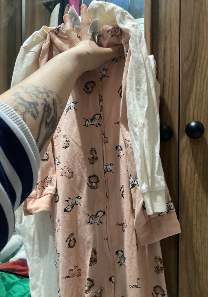 Baskılı Bebek Uyku Seti, Bej ve Pastel Tonlar - Görsel 4