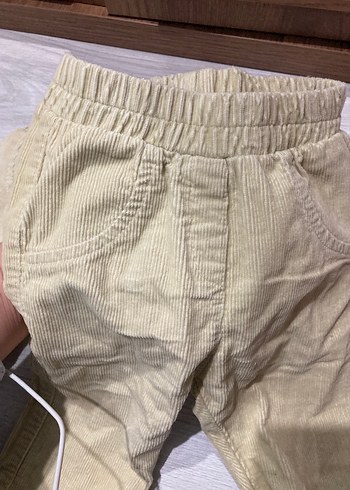 Düğmeli Bej Erkek Çocuk Keten Pantolon - Görsel 2