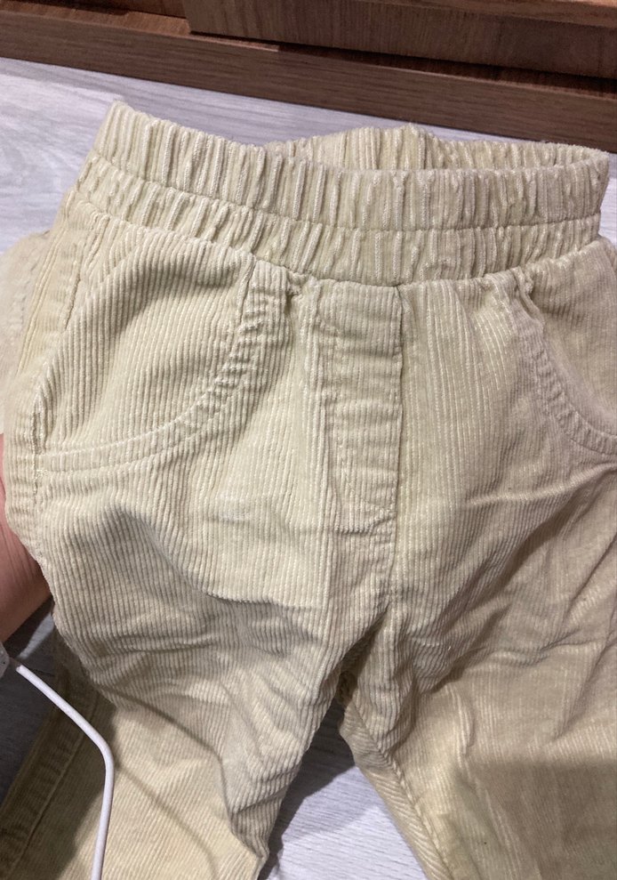 Düğmeli Bej Erkek Çocuk Keten Pantolon - Görsel 2