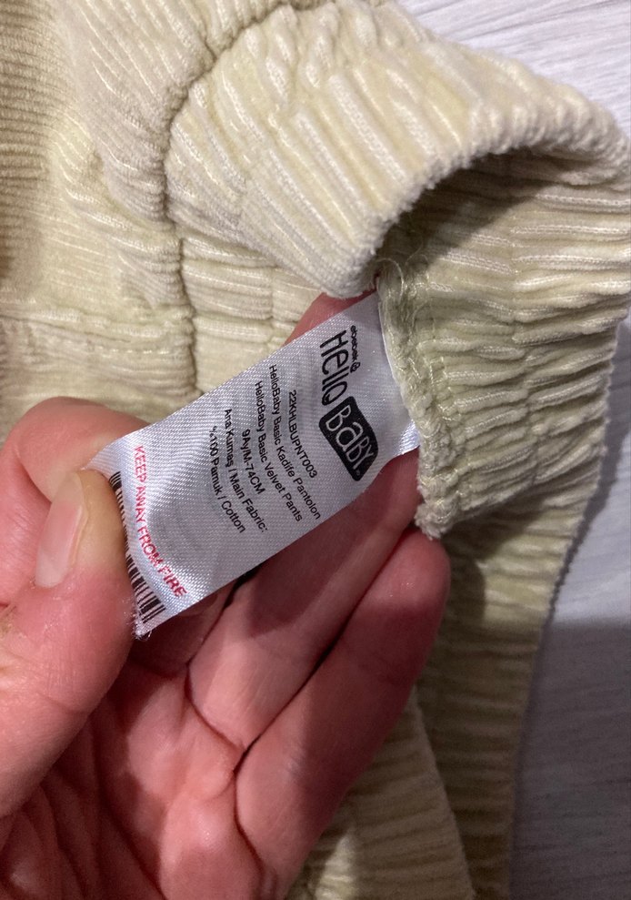 Düğmeli Bej Erkek Çocuk Keten Pantolon - Görsel 5