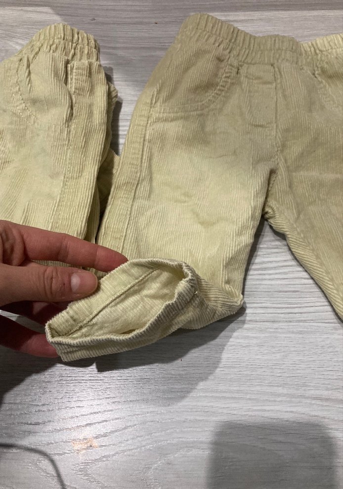 Düğmeli Bej Erkek Çocuk Keten Pantolon - Görsel 4