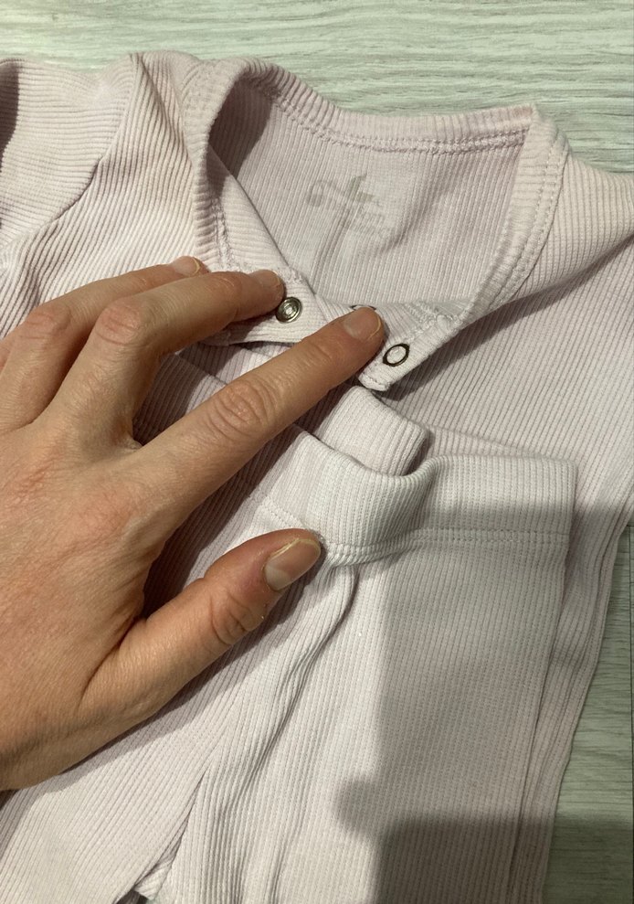 Gri Bebek Kız Uzun Kollu Düğmeli Takım - Görsel 3