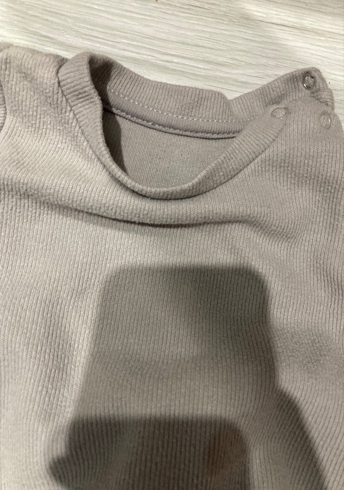 Gri Bebek Takımı Uzun Kollu Crew Neck - Görsel 2