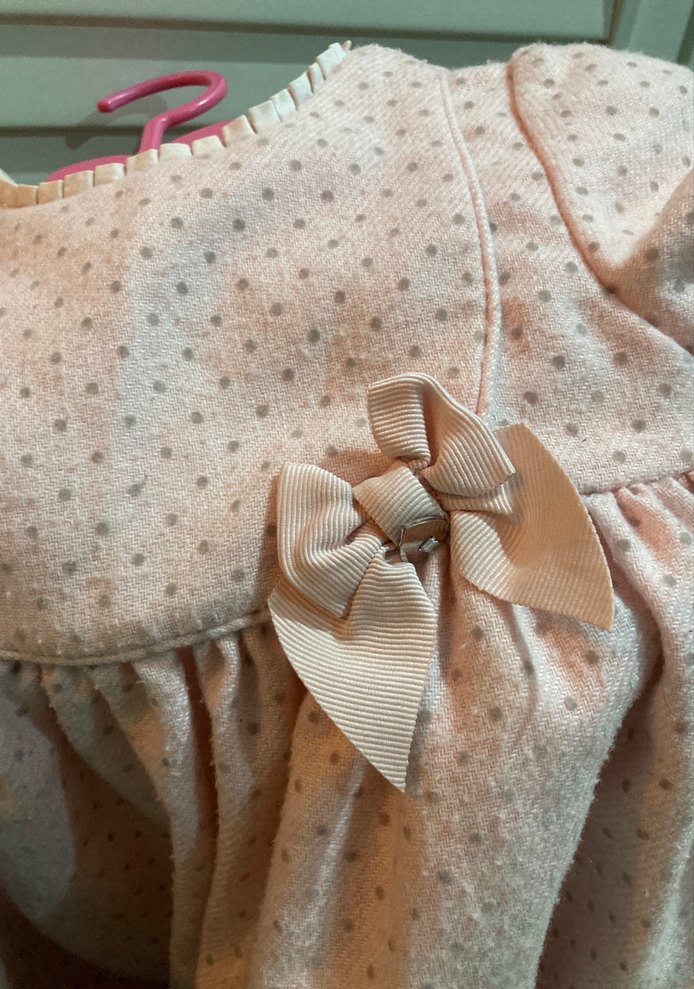 Kızlar için pembe kısa kollu nakışlı elbise - Görsel 2