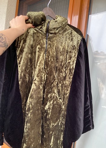 Drapeli Kahverengi Midi ceket - Görsel 2