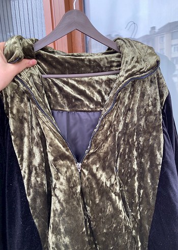 Drapeli Kahverengi Midi ceket - Görsel 5