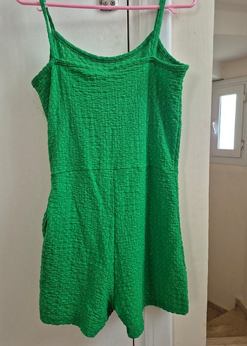 Yeşil Drapeli Mini Bohem Tulum - Görsel 3