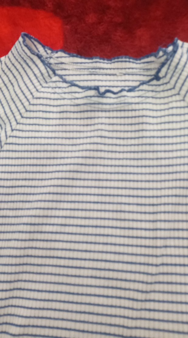 Çizgili Kız Çocuk Tişörtü - Görsel 2