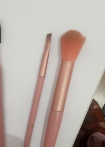 Pastel Pembe 8 Parça Makyaj Fırçası Seti - Görsel 3