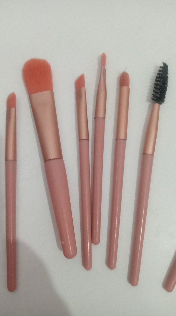 Pastel Pembe 8 Parça Makyaj Fırçası Seti - Görsel 2