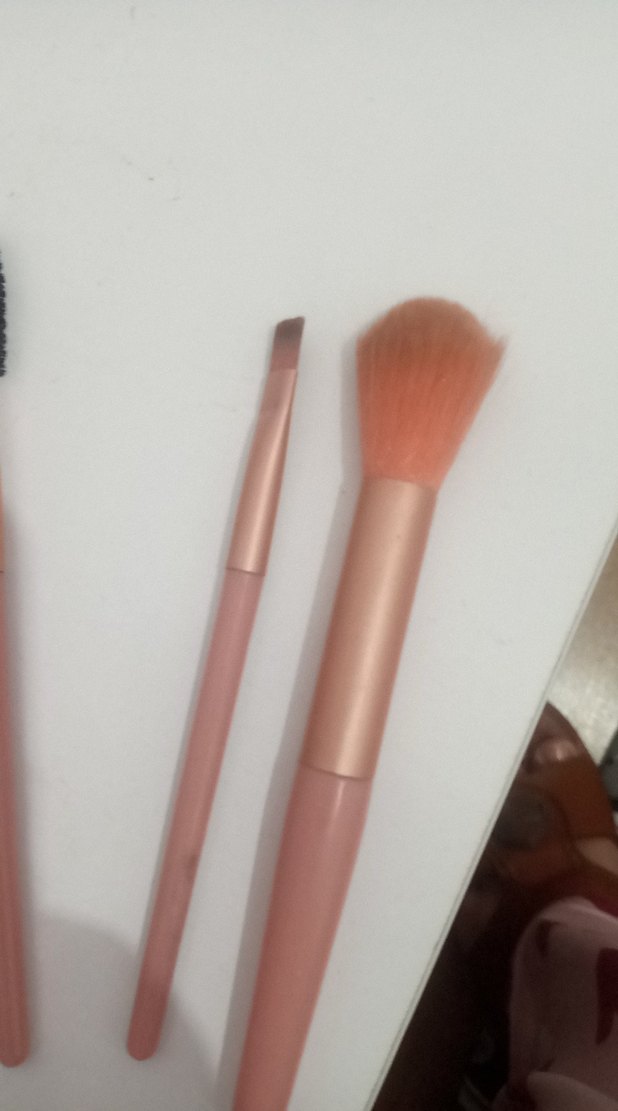 Pastel Pembe 8 Parça Makyaj Fırçası Seti - Görsel 3