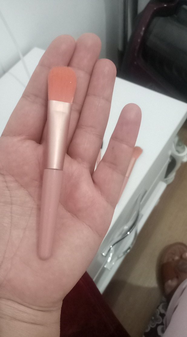 Pastel Pembe 8 Parça Makyaj Fırçası Seti - Görsel 4