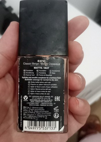 Wet n Wild Mat Fondöten - Klasik Bej - Görsel 3