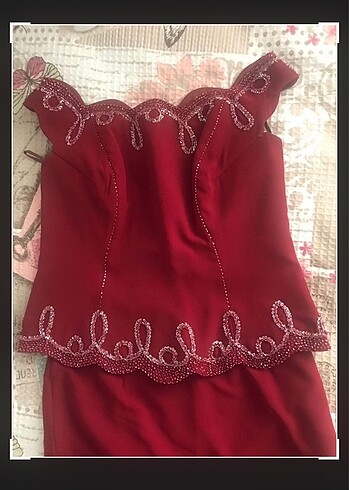 bordo abiye elbise
