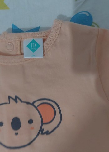 Beyaz Koala Desenli Kısa Kollu Bebek Tulum - Görsel 4