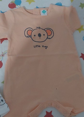 Beyaz Koala Desenli Kısa Kollu Bebek Tulum - Görsel 2