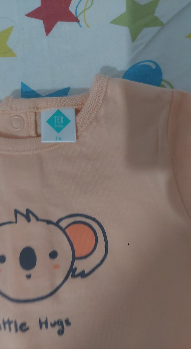 Beyaz Koala Desenli Kısa Kollu Bebek Tulum - Görsel 4