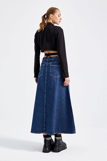 Diğer Its basic Kadın a tipi denim kot etek uzun midi boy Xs beden