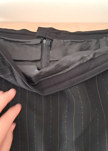 Zara Siyah Drapeli Uzun Kalem Etek