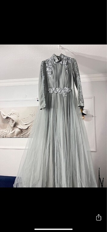 Abiye tesettür elbise - Görsel 5