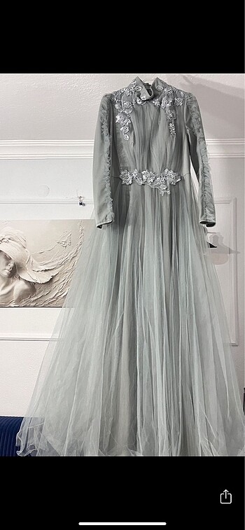 Abiye tesettür elbise - Görsel 7