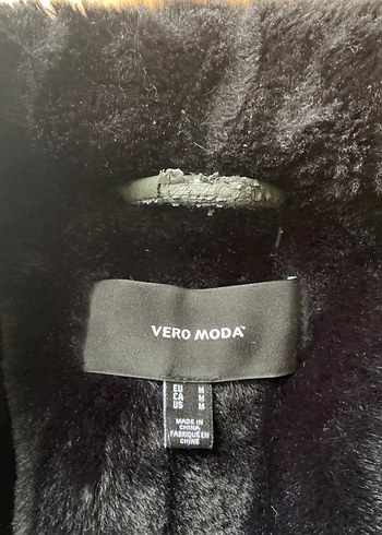 Vero Moda yeşil kürklü deri ceket - Görsel 6