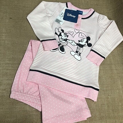 5 Yaş Beden pembe Renk Disney Mickey pijama Takım