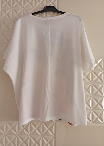 Renkli Desenli Kısa Kollu Kadın Bluz - Görsel 3