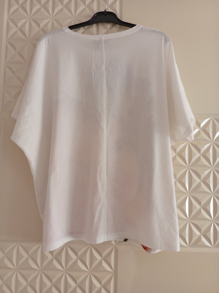 Renkli Desenli Kısa Kollu Kadın Bluz - Görsel 3