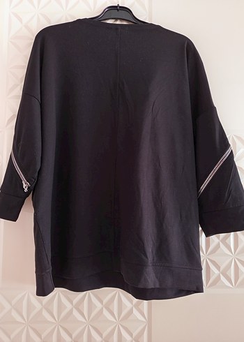 Fermuarlı Siyah sıfır bluz - Görsel 5