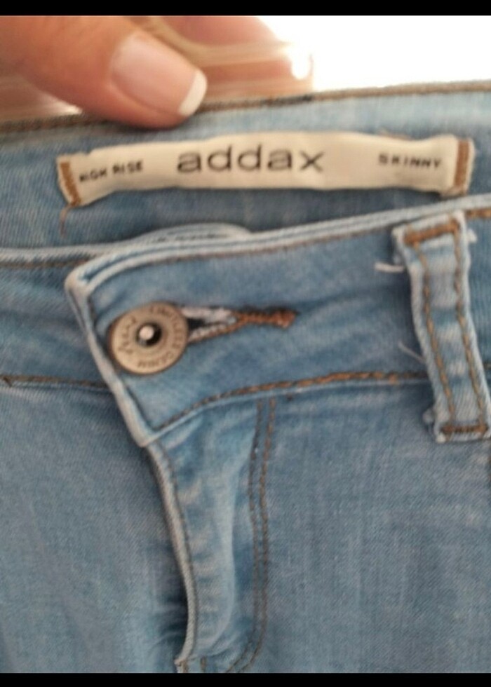 Addax 38 beden açık mavi Jean sorunsuz boy ölçüsü resimde - Görsel 4