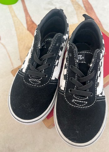 Erkek Çocuk Siyah Kareli Vans Spor Ayakkabı - Görsel 3