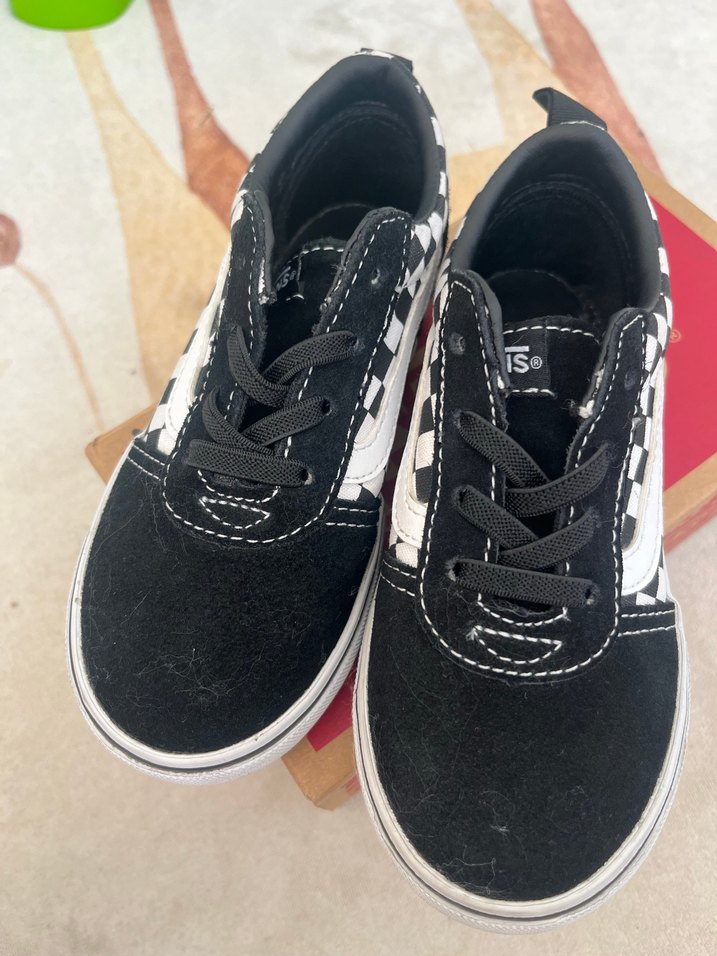 Erkek Çocuk Siyah Kareli Vans Spor Ayakkabı - Görsel 3