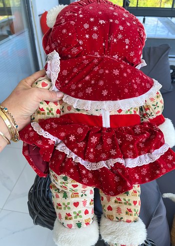 Beden Renk Renkli Elbiseli Beyaz Peluş Ayı Oyuncak